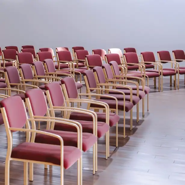 Chairs in the church sanctuary
